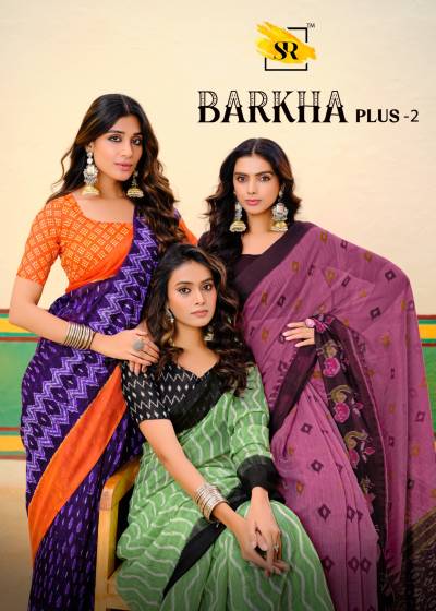 Barkha Plus vol 2 BY SR DESIGNER COTTON SAREE WHOLESALER IN INDIA